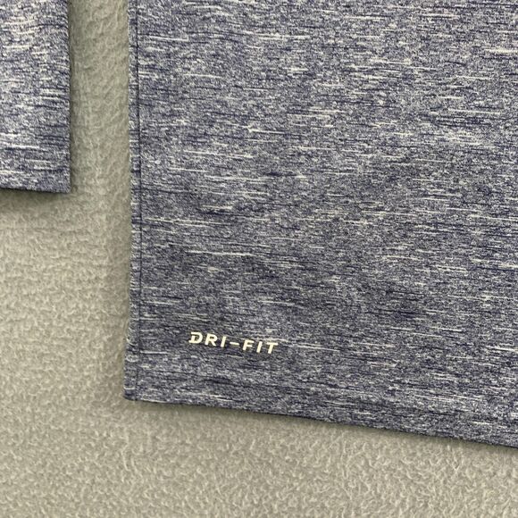 Nike Shirt Mens Small Blue Dri-FIT Long Sleeve Swim UPF 40+ Athletic Training - Picture 2 of 12